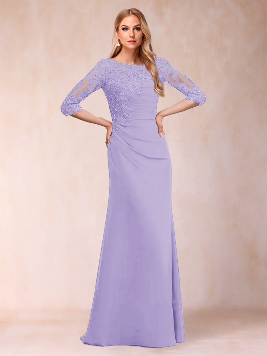Cressida Joy Lilac front view mother of the bride dress