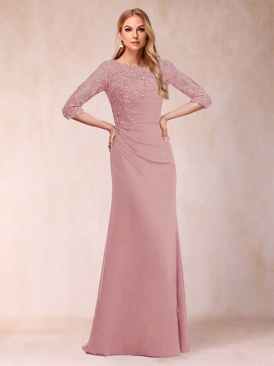 Cressida Joy Mauve front view mother of the bride dress