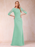 Cressida Joy Mint Green front view mother of the bride dress