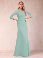 Cressida Joy Pool Blue front view mother of the bride dress
