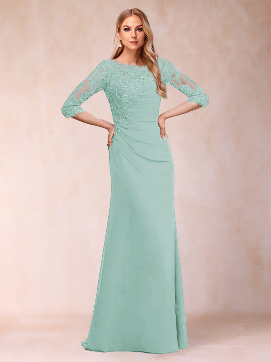 Cressida Joy Pool Blue front view mother of the bride dress