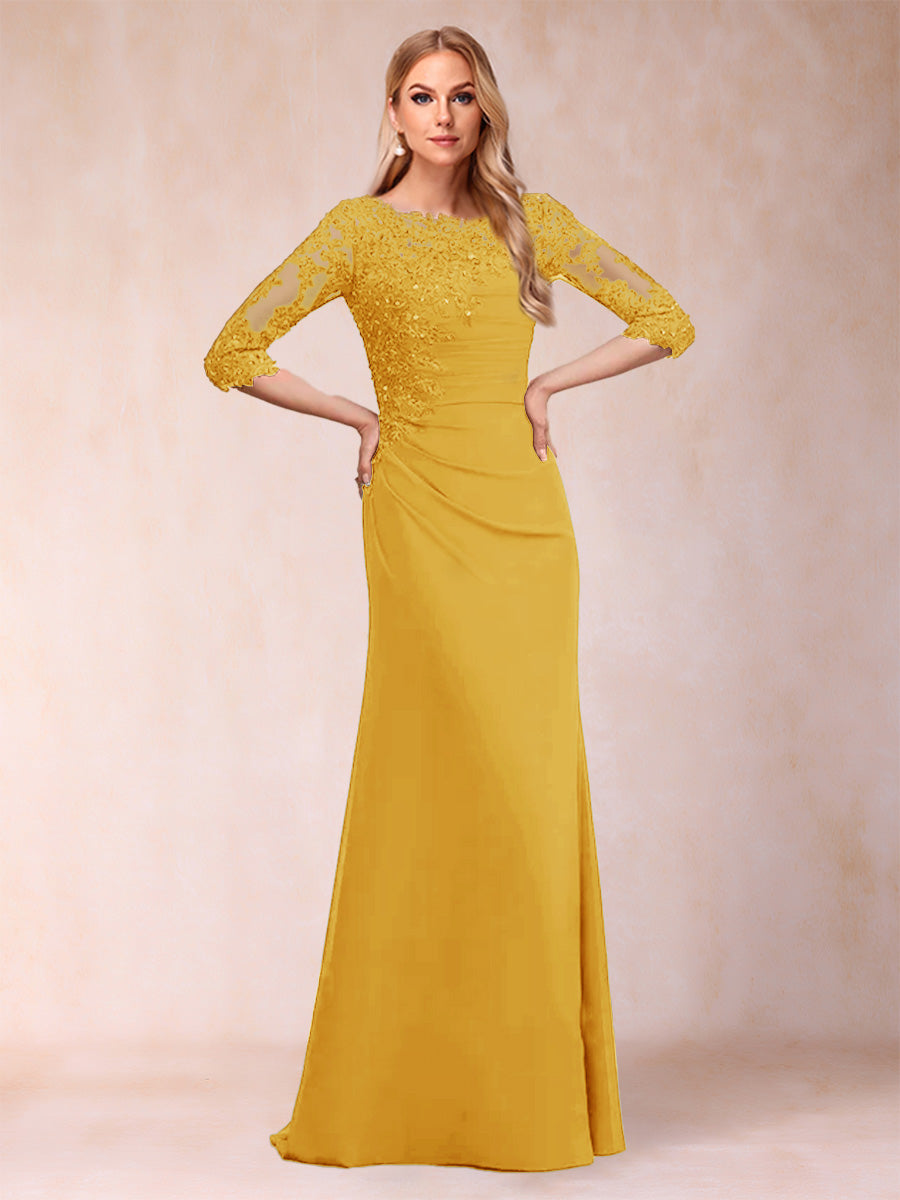 Cressida Joy Gold back view mother of the bride dress