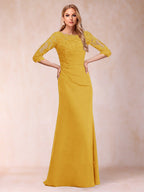 Cressida Joy Gold back view mother of the bride dress
