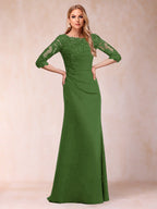 Cressida Joy Olive Green front view mother of the bride dress