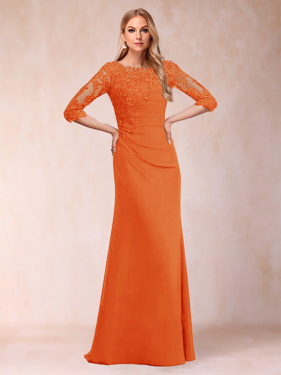 Cressida Joy Orange front view mother of the bride dress