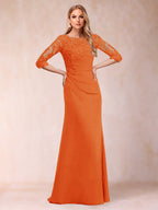 Cressida Joy Orange front view mother of the bride dress