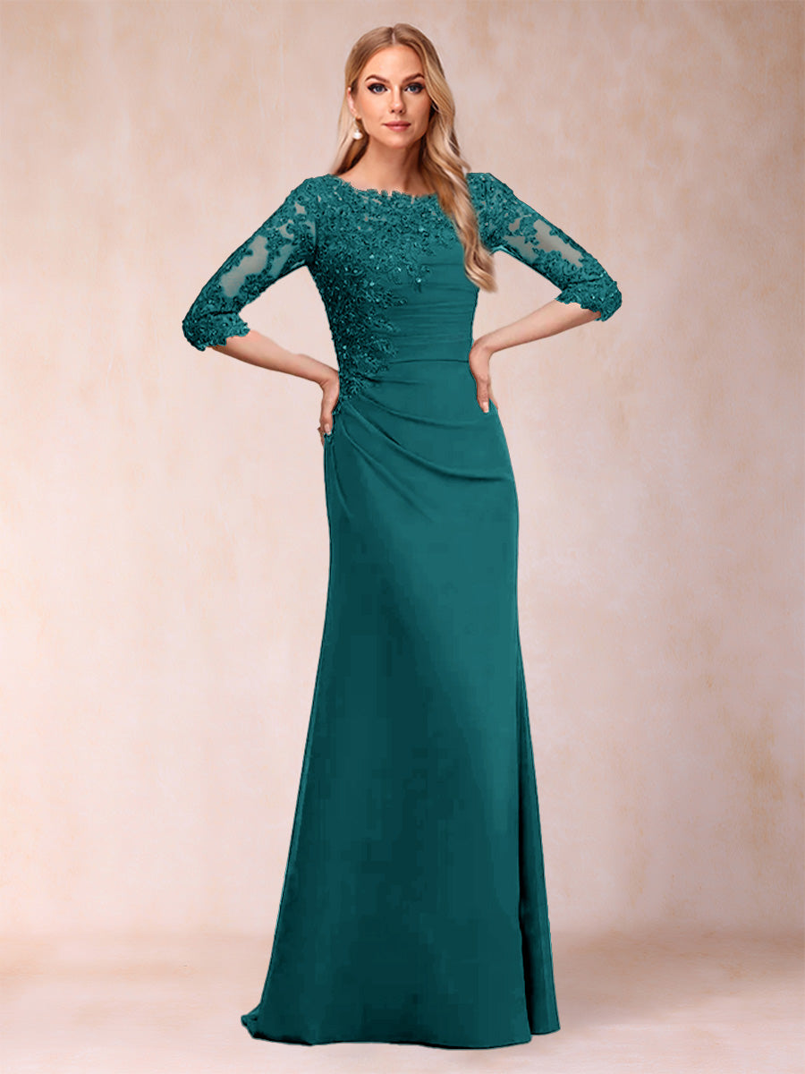Cressida Joy Peacock front view mother of the bride dress