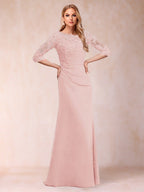 Cressida Joy Pearl Pink back view mother of the bride dress