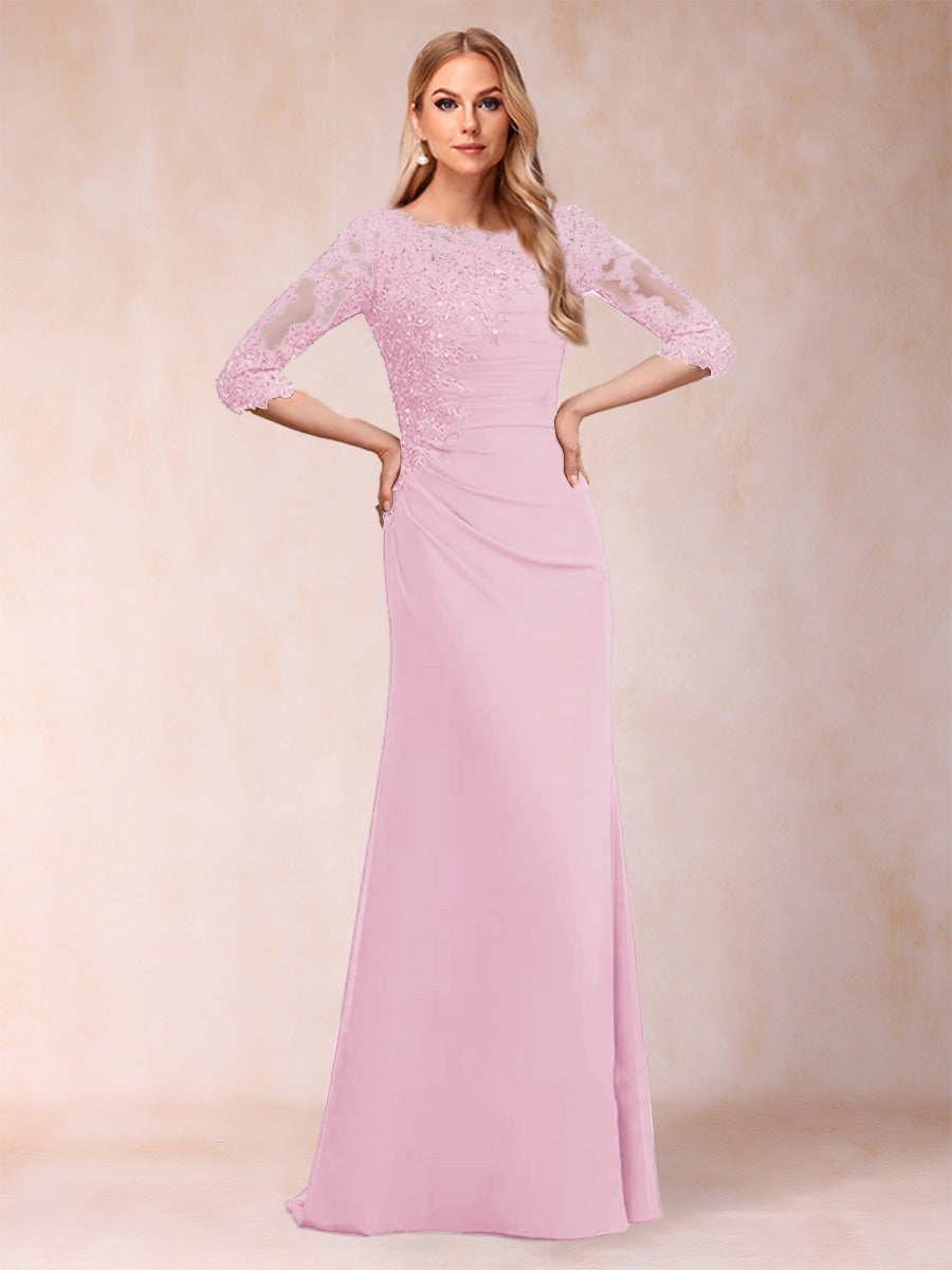 Cressida Joy Rose Pink front view mother of the bride dress