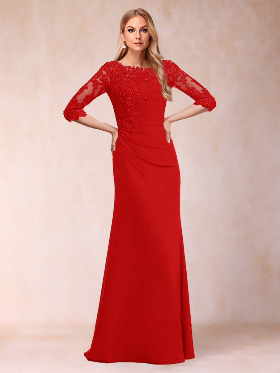 Cressida Joy Red front view mother of the bride dress