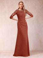 Cressida Joy Rust front view mother of the bride dress