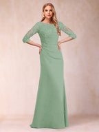 Cressida Joy Sage Green back view mother of the bride dress
