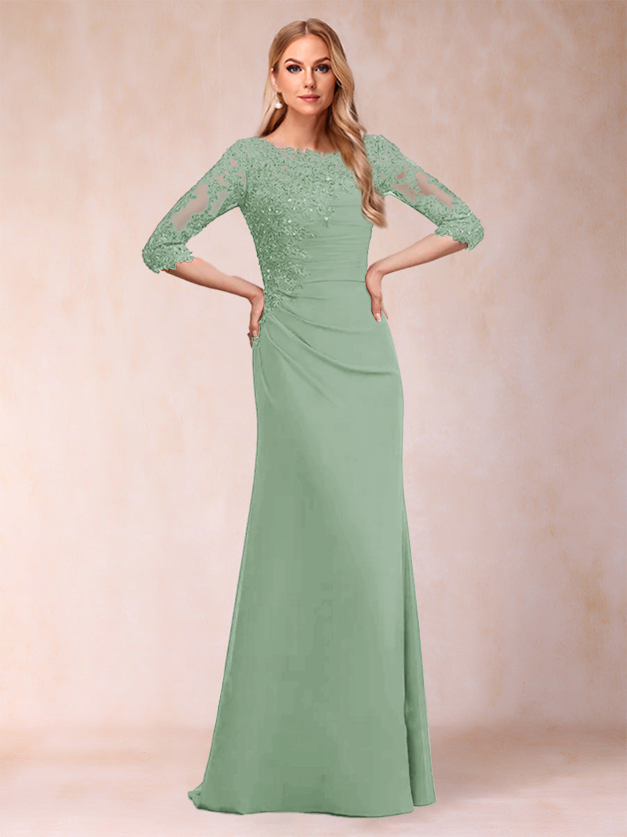 Cressida Joy Sage Green back view mother of the bride dress