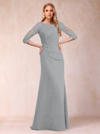 Cressida Joy Silver front view mother of the bride dress