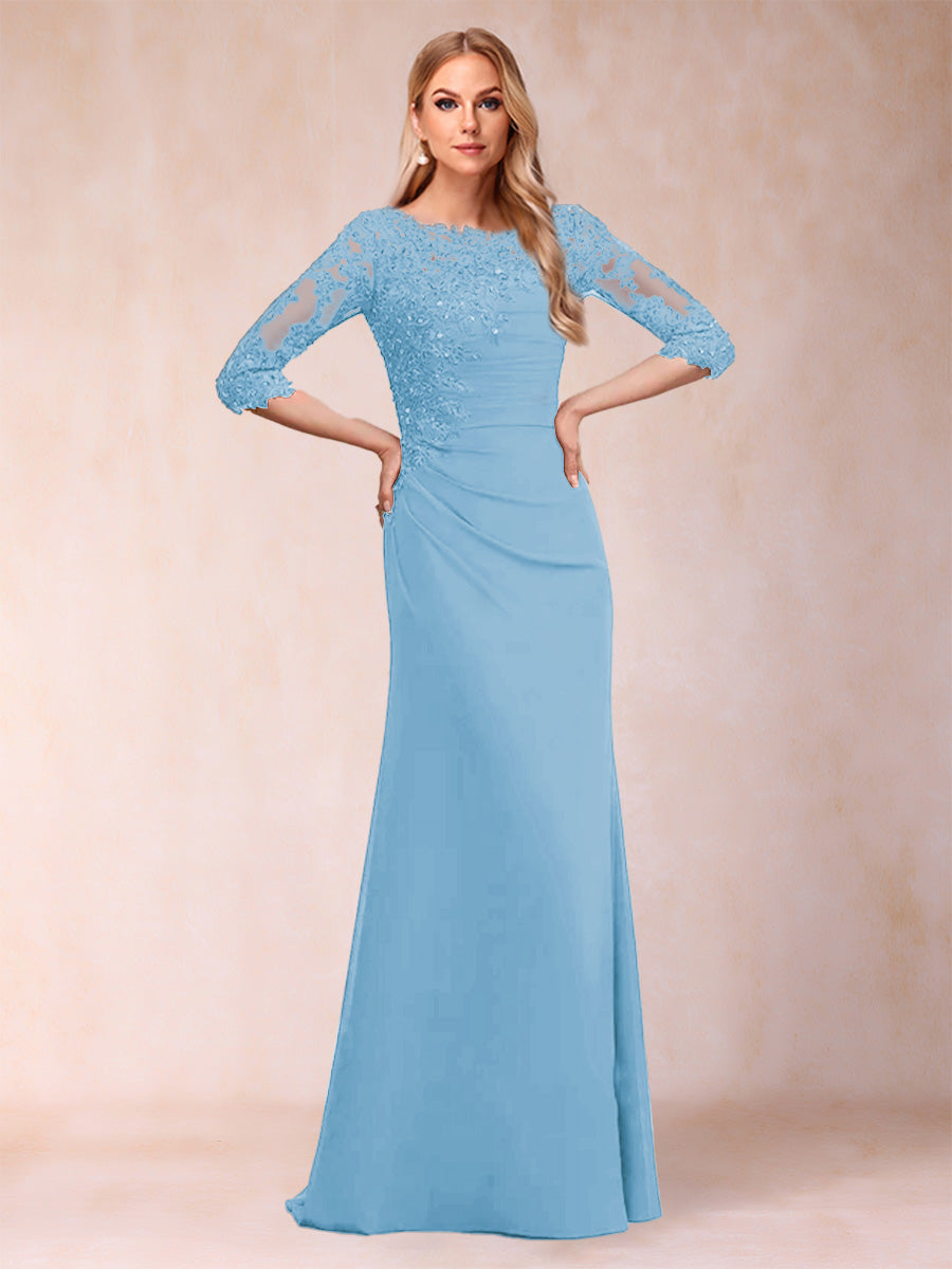 Cressida Joy Sky Blue side view mother of the bride dress