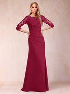 Cressida Joy Burgundy side view mother of the bride dress