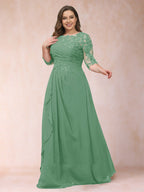 Demi June Eucalyptus front view mother of the bride dress