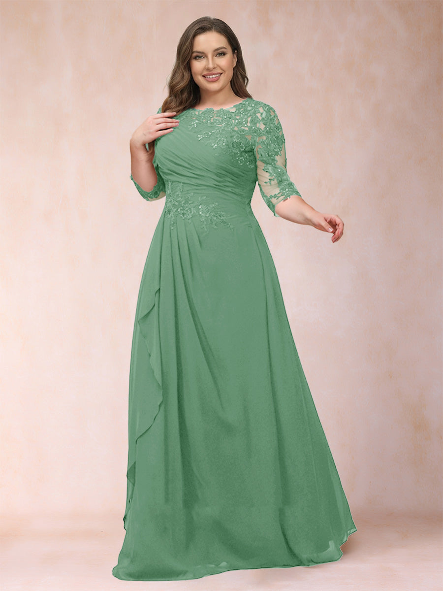Demi June Eucalyptus front view mother of the bride dress