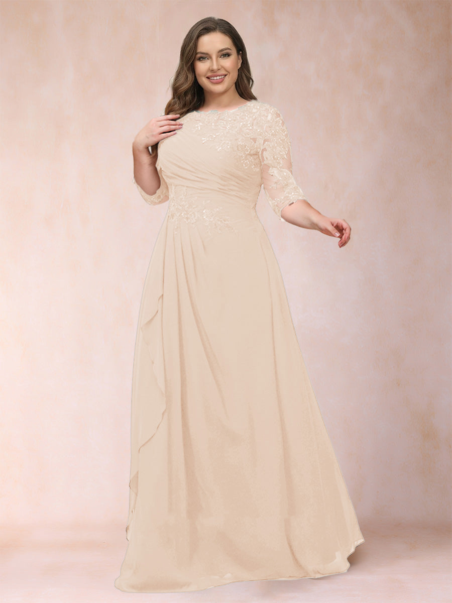 Demi June Champagne back view mother of the bride dress