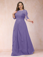 Demi June Lilac front view mother of the bride dress