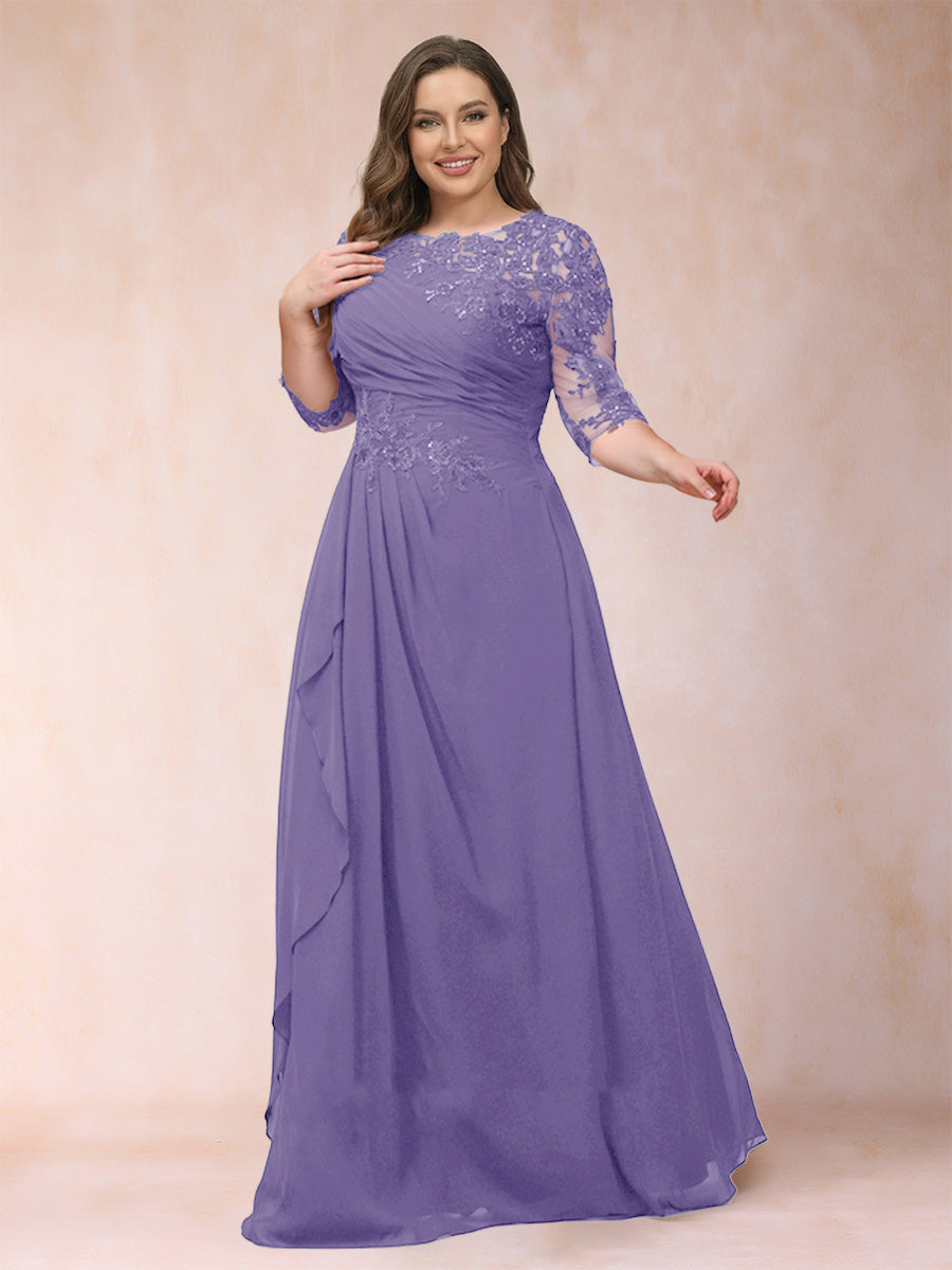 Demi June Lilac front view mother of the bride dress