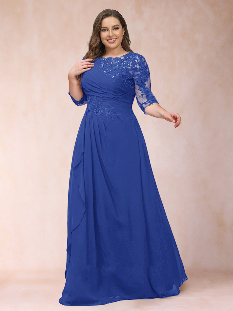 Demi June Royal Blue back view mother of the bride dress