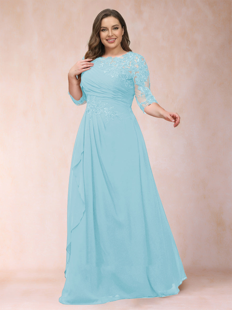 Demi June Sky Blue back view mother of the bride dress