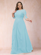 Demi June Sky Blue back view mother of the bride dress