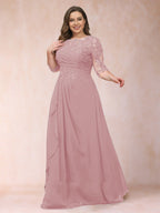 Demi June Mauve front view mother of the bride dress