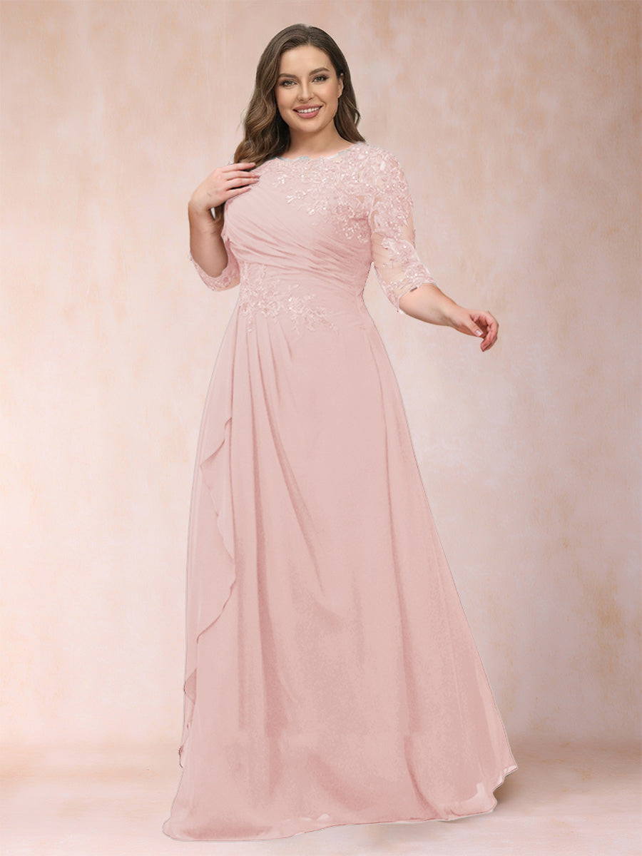 Demi June Pearl Pink back view mother of the bride dress