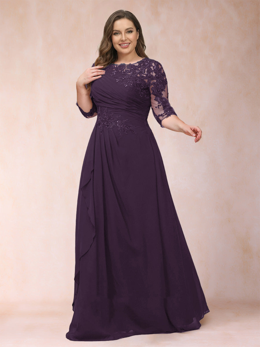 Demi June Plum back view mother of the bride dress