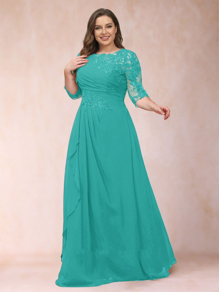 Demi June Turquoise back view mother of the bride dress