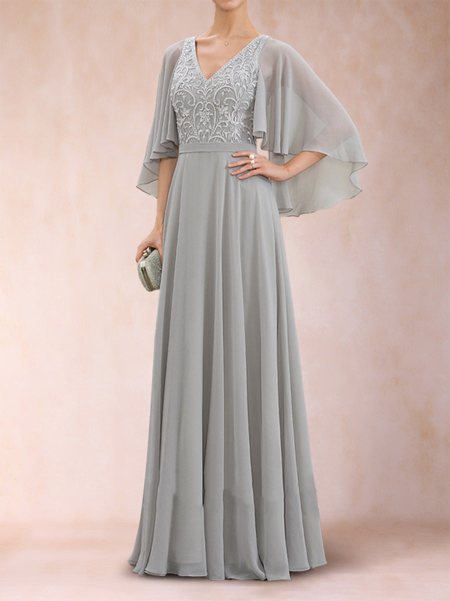 Pia Claire Silver bodice detail mother of the bride dress