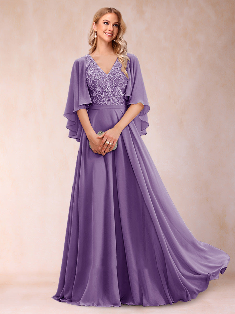 Pia Claire Wisteria back view mother of the bride dress