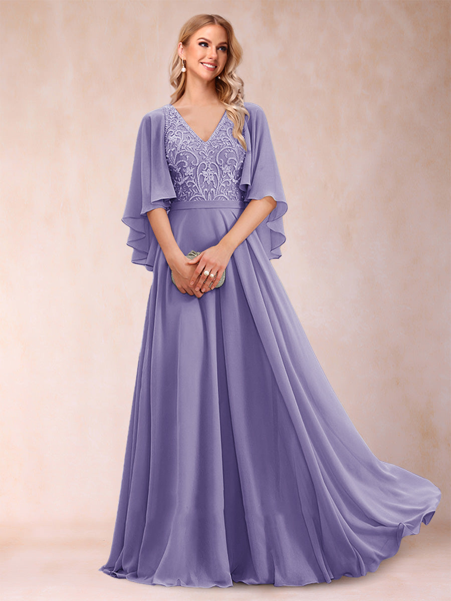 Pia Claire Wisteria front view mother of the bride dress
