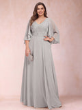 Ysolde Silver front view wedding guest dress