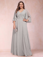Ysolde Silver front view wedding guest dress