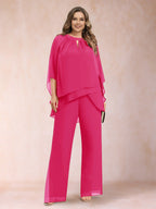 Rita Mae Fuchsia back view mother of the bride dress