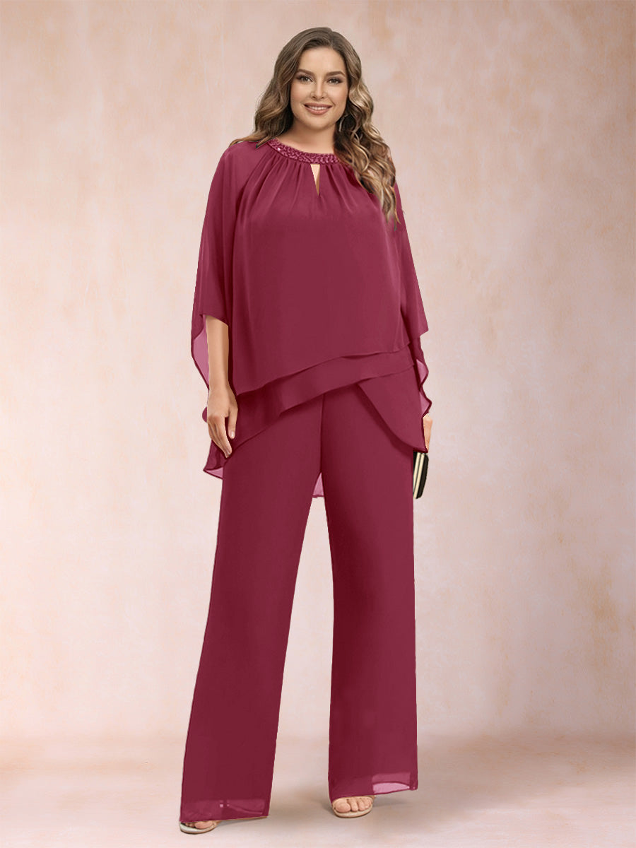Rita Mae Burgundy back view mother of the bride dress