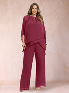 Rita Mae Burgundy back view mother of the bride dress
