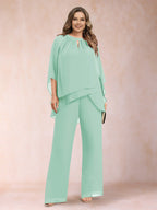 Rita Mae Mint Green front view mother of the bride dress