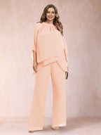Rita Mae Peach front view mother of the bride dress