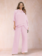 Rita Mae Rose Pink front view mother of the bride dress
