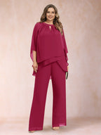 Rita Mae Burgundy side view mother of the bride dress