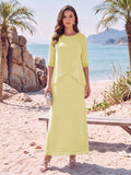 Yvette Dawn Daffodil front view mother of the bride dress