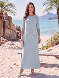 Yvette Dawn Lavender front view mother of the bride dress