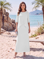 Yvette Dawn Ivory back view mother of the bride dress