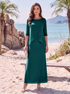 Yvette Dawn Peacock front view mother of the bride dress