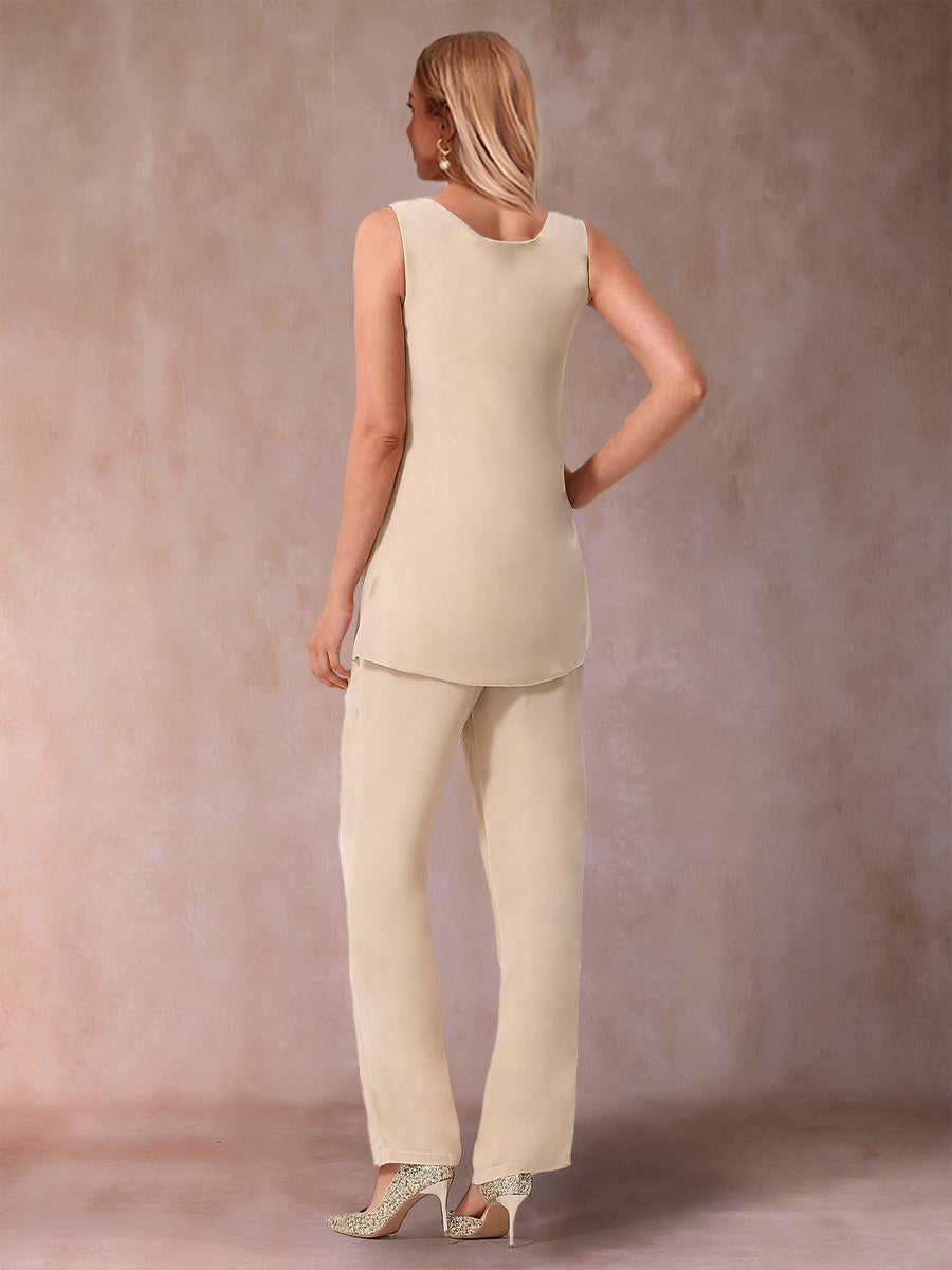 Delphine Grace Champagne hem detail mother of the bride dress