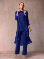 Delphine Grace Royal Blue back view mother of the bride dress